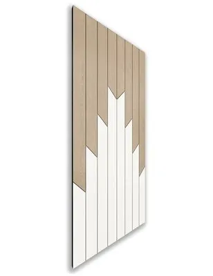 Holzschiebetür Nur Türblatt - Eiche und Weiss Model 2039