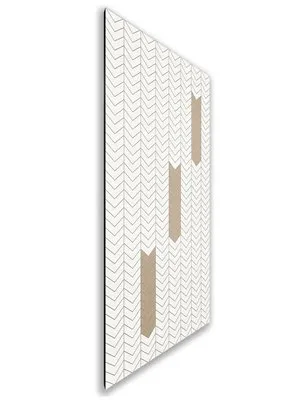 Holzschiebetür Nur Türblatt - Eiche und Weiss Model 2043