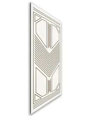 Holzschiebetür Nur Türblatt - Eiche und Weiss Model 2048