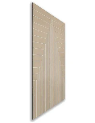 Holzschiebetür Nur Türblatt - Eiche und Weiss Model 2052