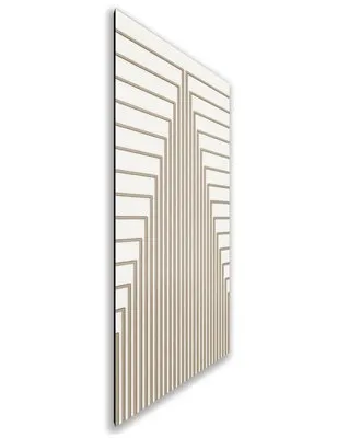 Holzschiebetür Nur Türblatt - Eiche und Weiss Model 2053