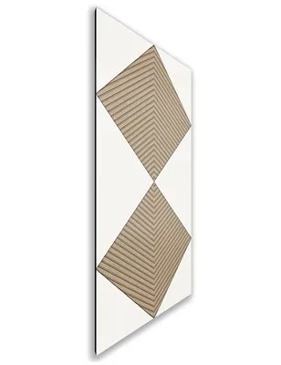 Holzschiebetür Nur Türblatt - Eiche und Weiss Model 2054