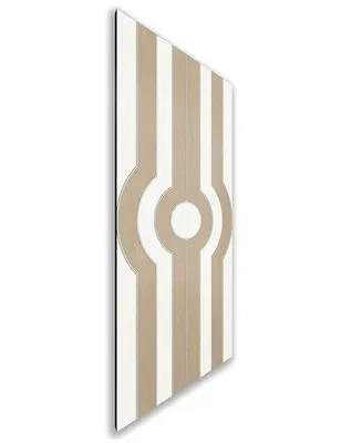 Holzschiebetür Nur Türblatt - Eiche und Weiss Model 2055