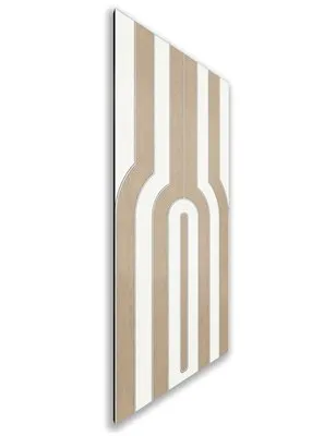 Holzschiebetür Nur Türblatt - Eiche und Weiss Model 2056