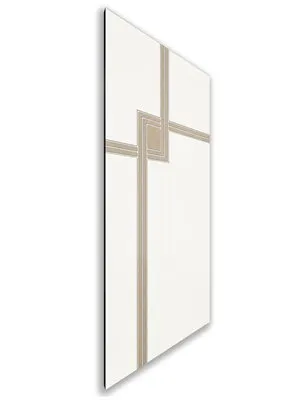 Holzschiebetür Nur Türblatt - Eiche und Weiss Model 2059