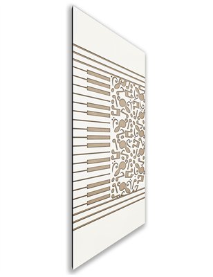 Holzschiebetür Nur Türblatt - Eiche und Weiss  Model 2061