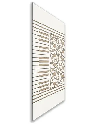 Holzschiebetür Nur Türblatt - Eiche und Weiss Model 2061