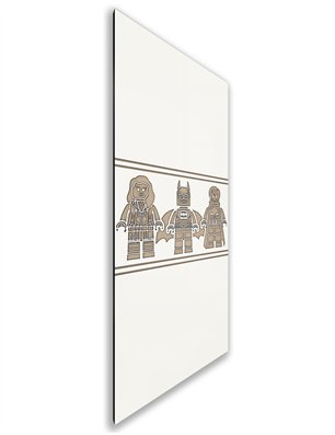 Holzschiebetür Nur Türblatt - Eiche und Weiss  Model 2063