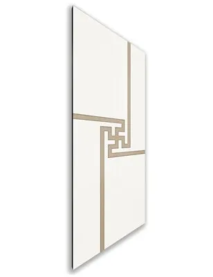 Holzschiebetür Nur Türblatt - Eiche und Weiss Model 2071