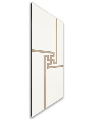 Holzschiebetür Nur Türblatt - Eiche und Weiss  Model 2071