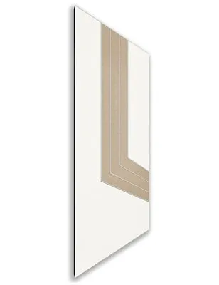 Holzschiebetür Nur Türblatt - Eiche und Weiss Model 2073