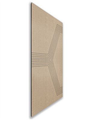 Holzschiebetür Nur Türblatt - Eiche und Weiss  Model 2079