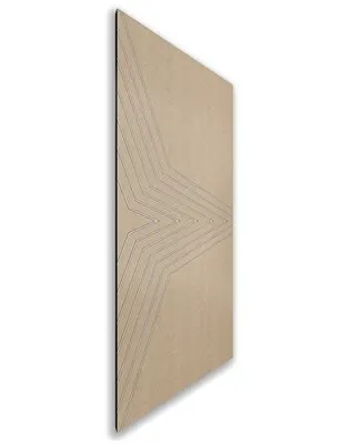 Holzschiebetür Nur Türblatt - Eiche und Weiss Model 2083