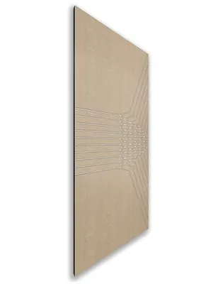 Holzschiebetür Nur Türblatt - Eiche und Weiss Model 2085