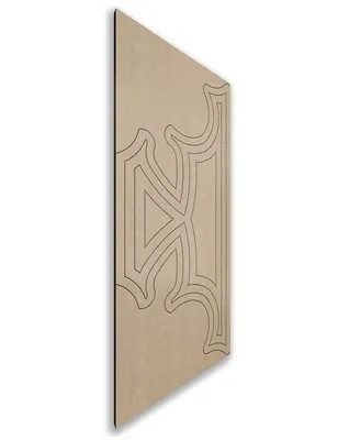 Holzschiebetür Nur Türblatt - Eiche und Weiss Model 2086