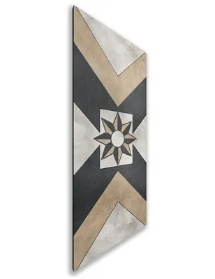 Holzschiebetür Nur Türblatt - Hell - Dunkel-Mix Model 2082