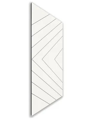 Holzschiebetür Nur Türblatt - Weiss Model 2038