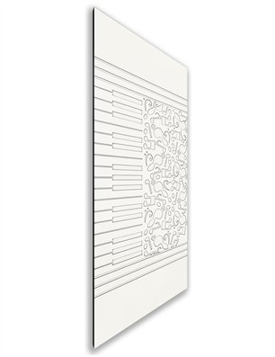 Holzschiebetür Nur Türblatt - Weiss  Model 2061