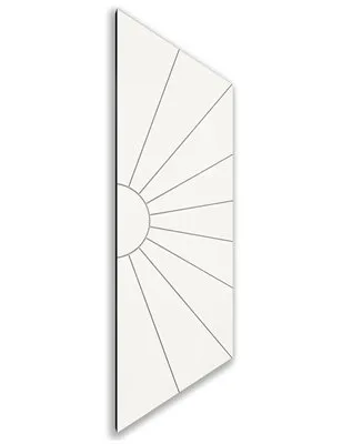 Holzschiebetür Nur Türblatt - Weiss Model 2074