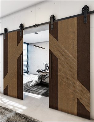 Holzschiebetür Barn-Line - Holz-Mix  Model 3019