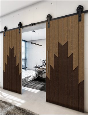 Holzschiebetür Barn-Line - Holz-Mix  Model 3039
