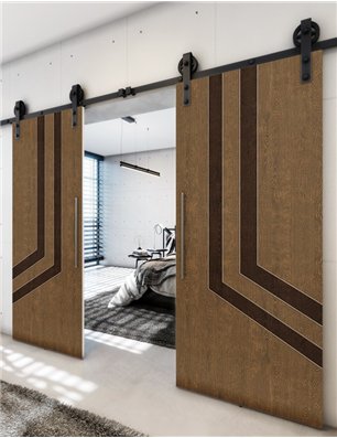 Holzschiebetür Barn-Line - Holz-Mix  Model 3073