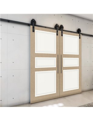 Holzschiebetür Barn-Line - Eiche und Weiss  Model 3021-3