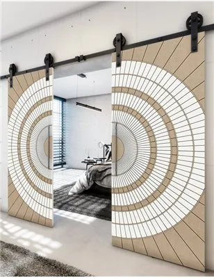 Holzschiebetür Barn-Line - Eiche und Weiss Model 3036