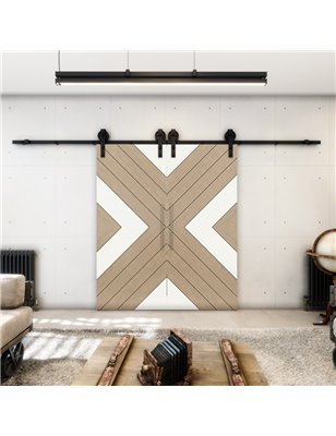 Holzschiebetür Barn-Line - Eiche und Weiss  Model 3038-2