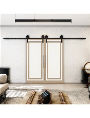 Holzschiebetür Barn-Line - Eiche und Weiss  Model 3041-2