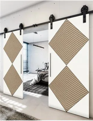 Holzschiebetür Barn-Line - Eiche und Weiss Model 3054