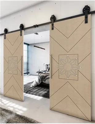 Holzschiebetür Barn-Line - Eiche und Weiss Model 3082