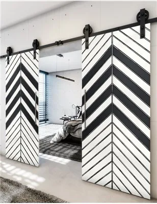 Holzschiebetür Barn-Line - Hell - Dunkel-Mix Model 3024