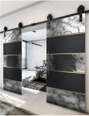 Holzschiebetür Barn-Line - Hell - Dunkel-Mix Model 3031