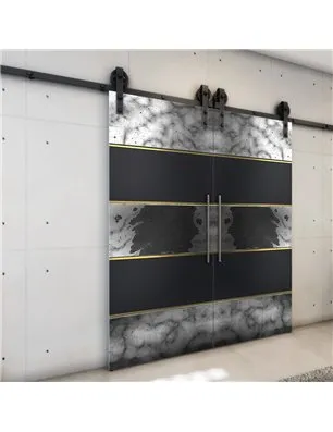 Holzschiebetür Barn-Line - Hell - Dunkel-Mix Model 3031-3