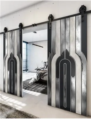 Holzschiebetür Barn-Line - Hell - Dunkel-Mix Model 3056