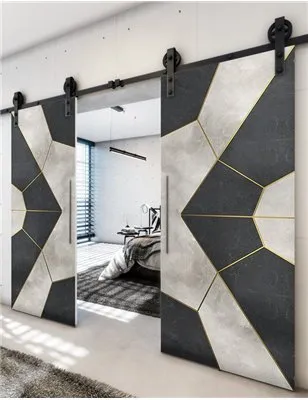 Holzschiebetür Barn-Line - Hell - Dunkel-Mix Model 3075