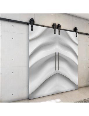 Holzschiebetür Barn-Line - Weiss 3D  Model 3020-3