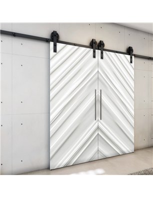 Holzschiebetür Barn-Line - Weiss 3D  Model 3022-3