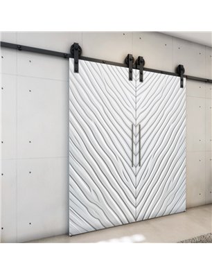 Holzschiebetür Barn-Line - Weiss 3D  Model 3037-3