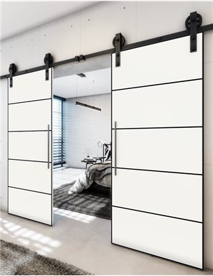 Holzschiebetür Barn-Line - Design-Linien  Model 3037