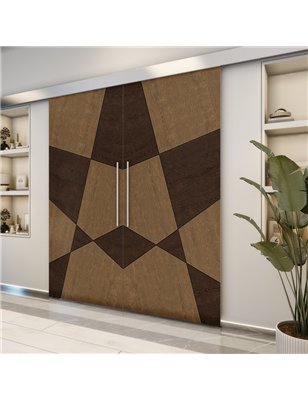 Holzschiebetür Eco-Line - Holz-Mix  Model 3011-2