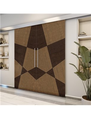 Holzschiebetür Eco-Line - Holz-Mix  Model 3011-2