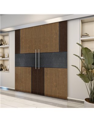 Holzschiebetür Eco-Line - Holz-Mix  Model 3027-2