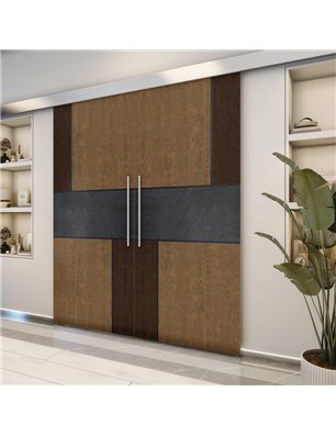 Holzschiebetür Eco-Line - Holz-Mix  Model 3027-2