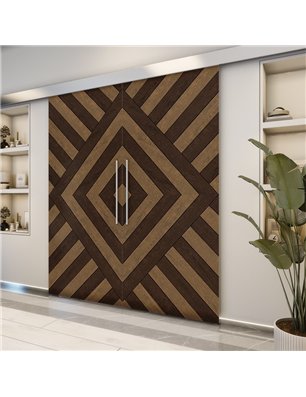 Holzschiebetür Eco-Line - Holz-Mix  Model 3037-2