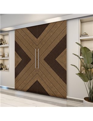Holzschiebetür Eco-Line - Holz-Mix  Model 3038-2