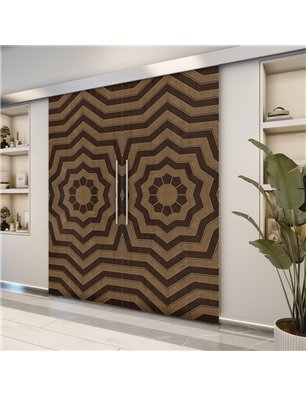 Holzschiebetür Eco-Line - Holz-Mix  Model 3049-2