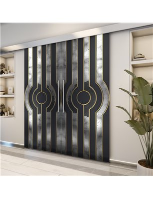 Holzschiebetür Eco-Line - Holz-Mix  Model 3055-2
