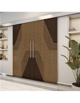 Holzschiebetür Eco-Line - Holz-Mix  Model 3060-2